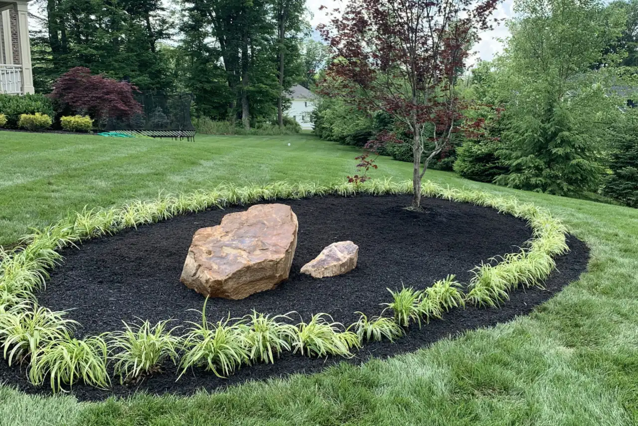 Professional lawn maintenance and disease inspection on a North Jersey property dealing with red thread, dollar spot, and brown patch fungus